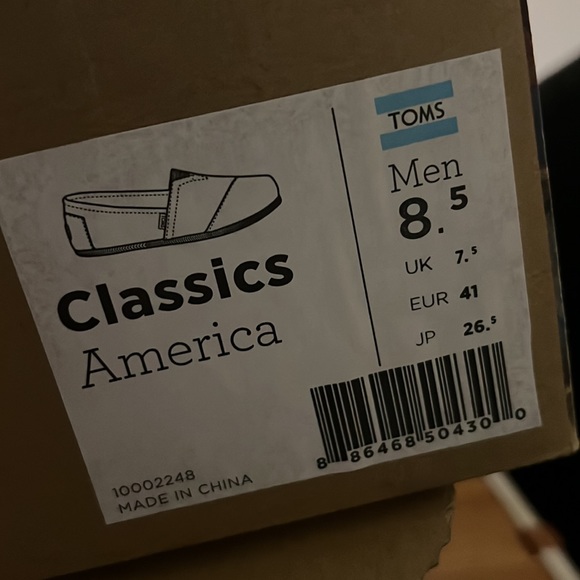 TOMS Mens Size 8.5 Womens Size 10 - Picture 6 of 8